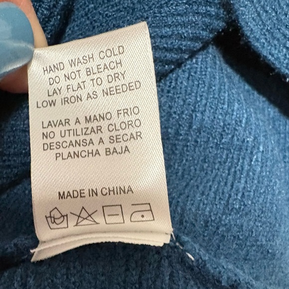 NWT Peacock Blue Sz XL Dolman Sweater By Rielle Flattering Fit - Picture 5 of 10